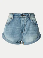 Spodenki damskie - One Teaspoon Szorty jeansowe Bandits 26785 Niebieski Regular Fit - miniaturka - grafika 1