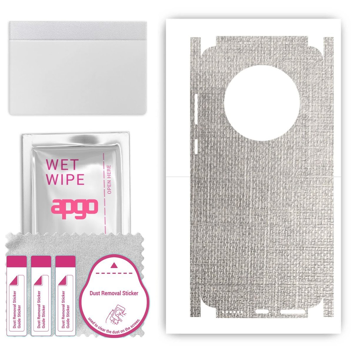 Folia naklejka skórka strukturalna na TYŁ+BOKI do Huawei Mate 50 - Tkanina Denim Szary - apgo SKINS