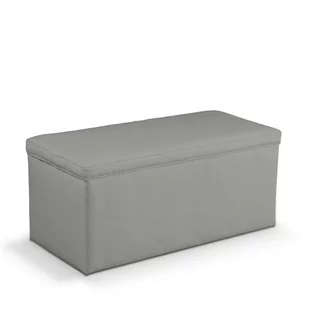 Dekoria.pl Dekoria.pl Skrzynia tapicerowana szary 120 × 40 × 40 cm Loneta 526-133-24 - Pufy i podnóżki - miniaturka - grafika 1