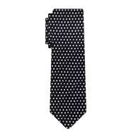 Krawaty i muchy męskie - Krawat jedwabny czarny w białe groszki - cieniowany EM 54 - EM Men's Accessories - miniaturka - grafika 1