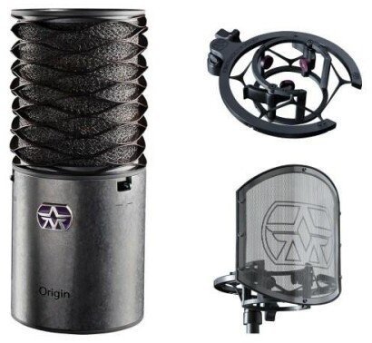 Mikrofon Aston Microphones Origin Bundle Mikrofon pojemnościowy + uchwyt + pop filtr 0504-ABG44-001
