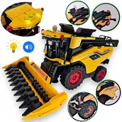 Zabawki zdalnie sterowane - DUŻY KOMBAJN TRAKTOR RUCHOME ELEMENTY z Dźwiękiem, i światłami, NAPĘD - miniaturka - grafika 1