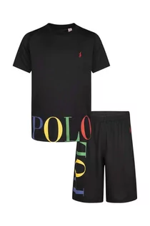 Piżamy damskie - Polo Ralph Lauren piżama dziecięca kolor czarny z nadrukiem - grafika 1