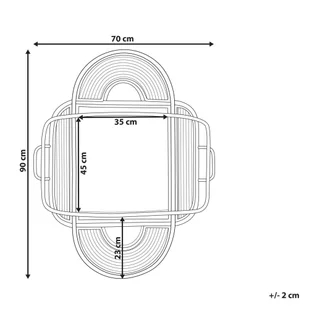 Rattanowe lustro ścienne 70 x 90 cm jasne ALCORN Lumarko! - Lustra - miniaturka - grafika 6