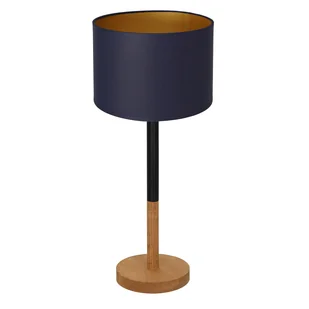 Luminex Table lamps 3828 Lampa stołowa lampka 1x60W E27 czarny/niebieski/naturalny/złoty - Lampy stojące - miniaturka - grafika 1
