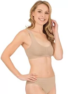 Biustonosze - Biustonosz sportowy dla kobiet, Beżowy (Skin 026)., M - miniaturka - grafika 1
