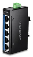Switche - Trendnet TI-GLC50 łącza sieciowe Nie zarządzany Gigabit Ethernet (10/100/1000) Czarny TI-GLC50 - miniaturka - grafika 1
