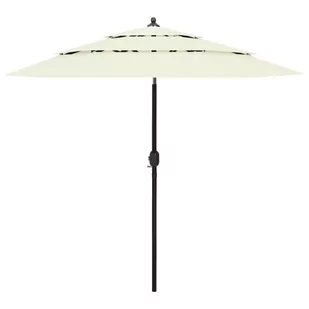 vidaXL 3-poziomowy parasol na aluminiowym słupku, piaskowy, 2,5 m 313860 - Parasole ogrodowe - miniaturka - grafika 1