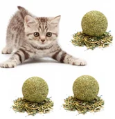 Zabawki dla kotów - Kocimiętka zabawka dla kota 3 kulki suszona zapach wabik - miniaturka - grafika 1