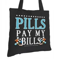 Torby i wózki na zakupy - Torba Bawełniana dla Farmaceuty Czarna Na Prezent ekologiczna Trwały Nadruk - miniaturka - grafika 1