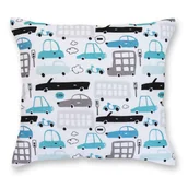 Poszewki na poduszki - ŚWIAT SYPIALNI Poszewka Bawełnian Jasiek Belluno 80 Auta 40x40 - miniaturka - grafika 1