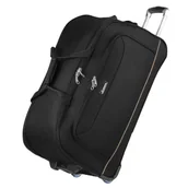 Walizki - Torba Podróżna Duża Na Kółkach Czarna - miniaturka - grafika 1
