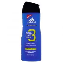 Adidas 3in1 Body Hair Face żel pod prysznic 400ml - Żele pod prysznic dla mężczyzn - miniaturka - grafika 1