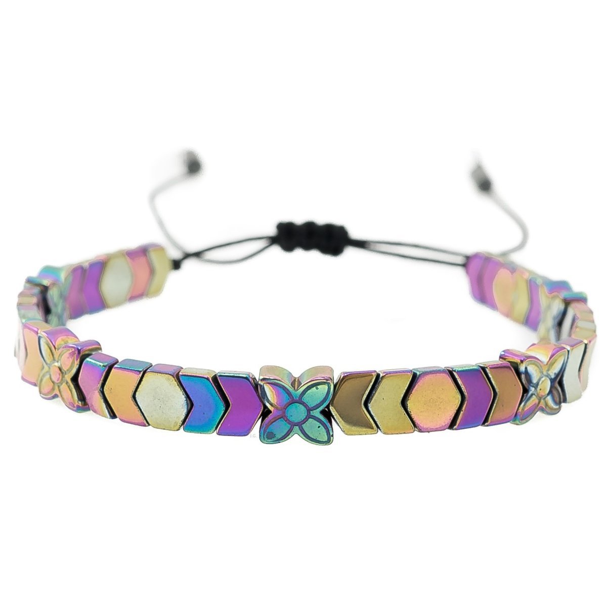 Regulowana bransoletka benzynowy hematyt / JG. Projekt