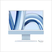 Zestawy komputerowe - Apple iMac 24" 4,5K Retina M3 8-core CPU + 10-core GPU / 16GB / 512GB SSD / Gigabit Ethernet / Niebieski (Blue) - miniaturka - grafika 1