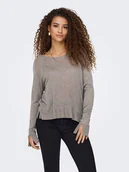 Swetry damskie - ONLY Sweter w kolorze szarym - miniaturka - grafika 1