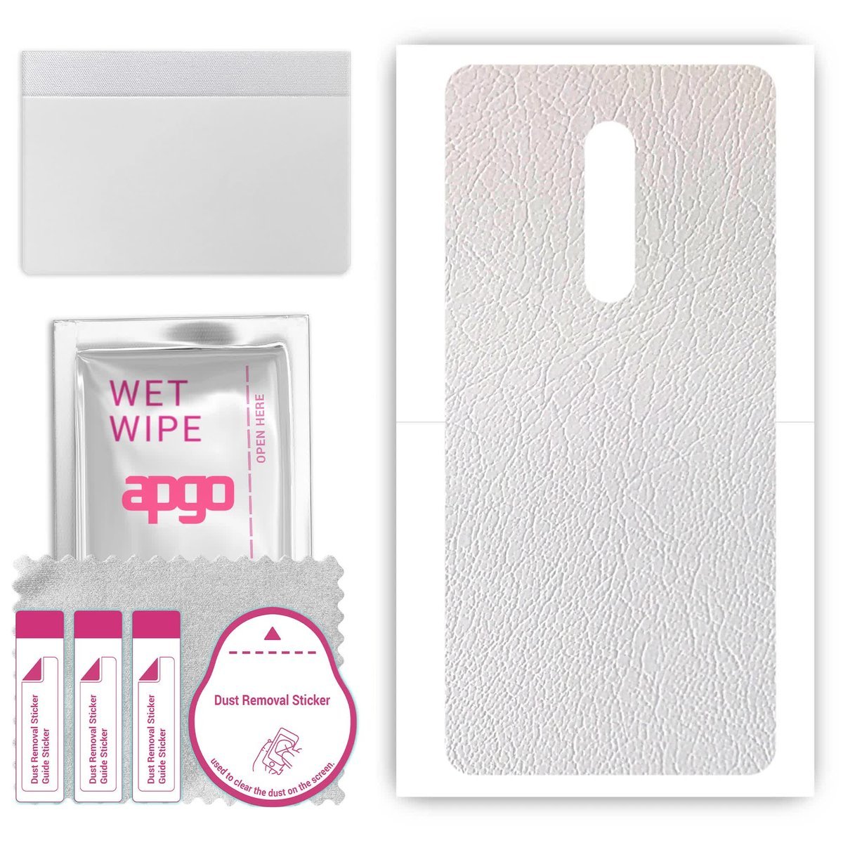 Folia naklejka skórka strukturalna na TYŁ do Nokia 5 - Skóra Biała - apgo SKINS