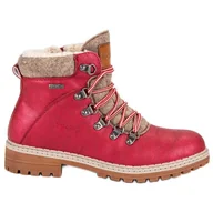 Botki damskie - Filippo Traperki czerwone - ButyModne - miniaturka - grafika 1