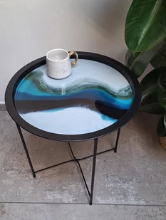 Żywiczny stolik kawowy - Ławy i stoliki kawowe - miniaturka - grafika 1