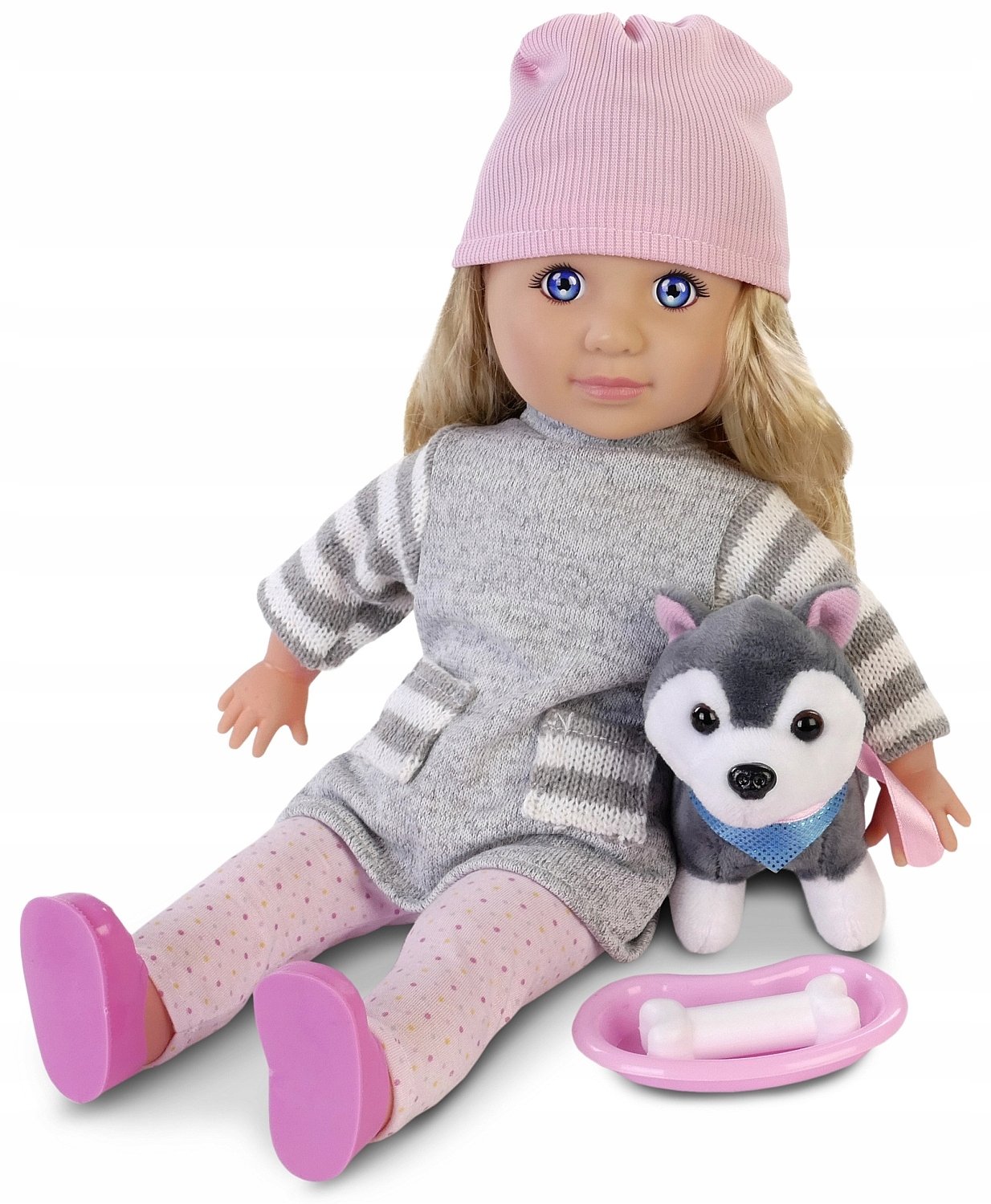 Lalka Natalia Lalka z Pieskiem Dla Dziewczynki