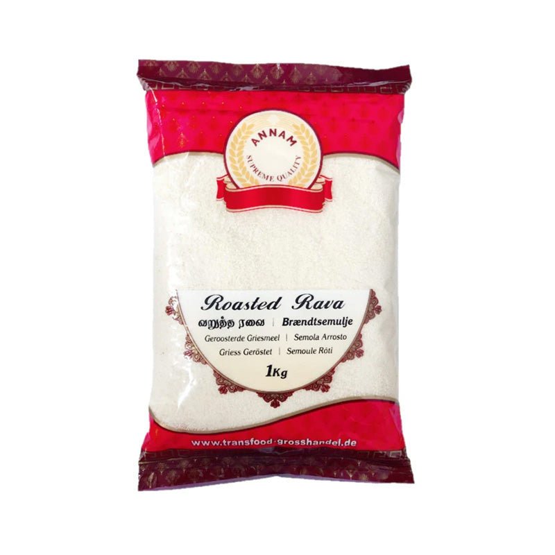 Semolina Annam Bombay Rava 1 kg - wyraźna tekstura do upmy i słodkości