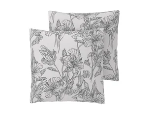 LIVARNO® Poszewki na poduszki z bawełną renforcé, 2 sztuki (Biały/szary) - Poszewki na poduszki - miniaturka - grafika 1