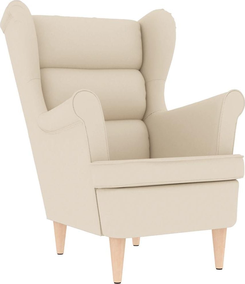 Fotel, biały, 74x84x100 cm, lniana