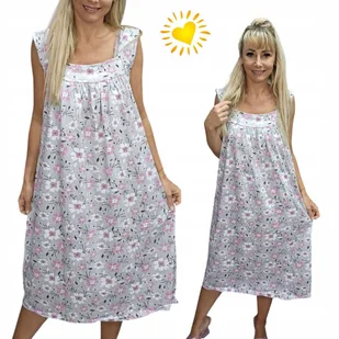 Sukienka letnia na upały z kieszonka podomka szara wygodna plażowa 50 52 - Sukienki Sukienka letnia na upały z kieszonka podomka szara wygodna plażowa 50 52 - Sukienki - miniaturka - grafika 1