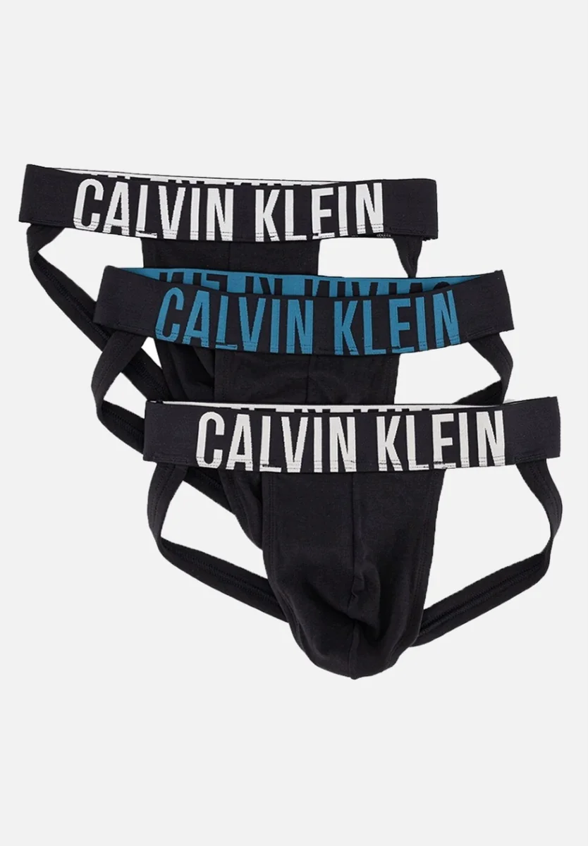 Calvin Klein Majtki Jockstrap czarny 3-PACK Rozmiar M