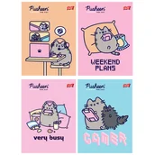 Zeszyty szkolne - 4 X ZESZYT A5, 32 KARTKI, TRZY LINIA, PUSHEEN KOTEK KOT - miniaturka - grafika 1