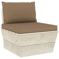 Sofy ogrodowe - VidaXL Ogrodowa sofa środkowa z palet, poduszki, impregnowany świerk 3063368 - miniaturka - grafika 1