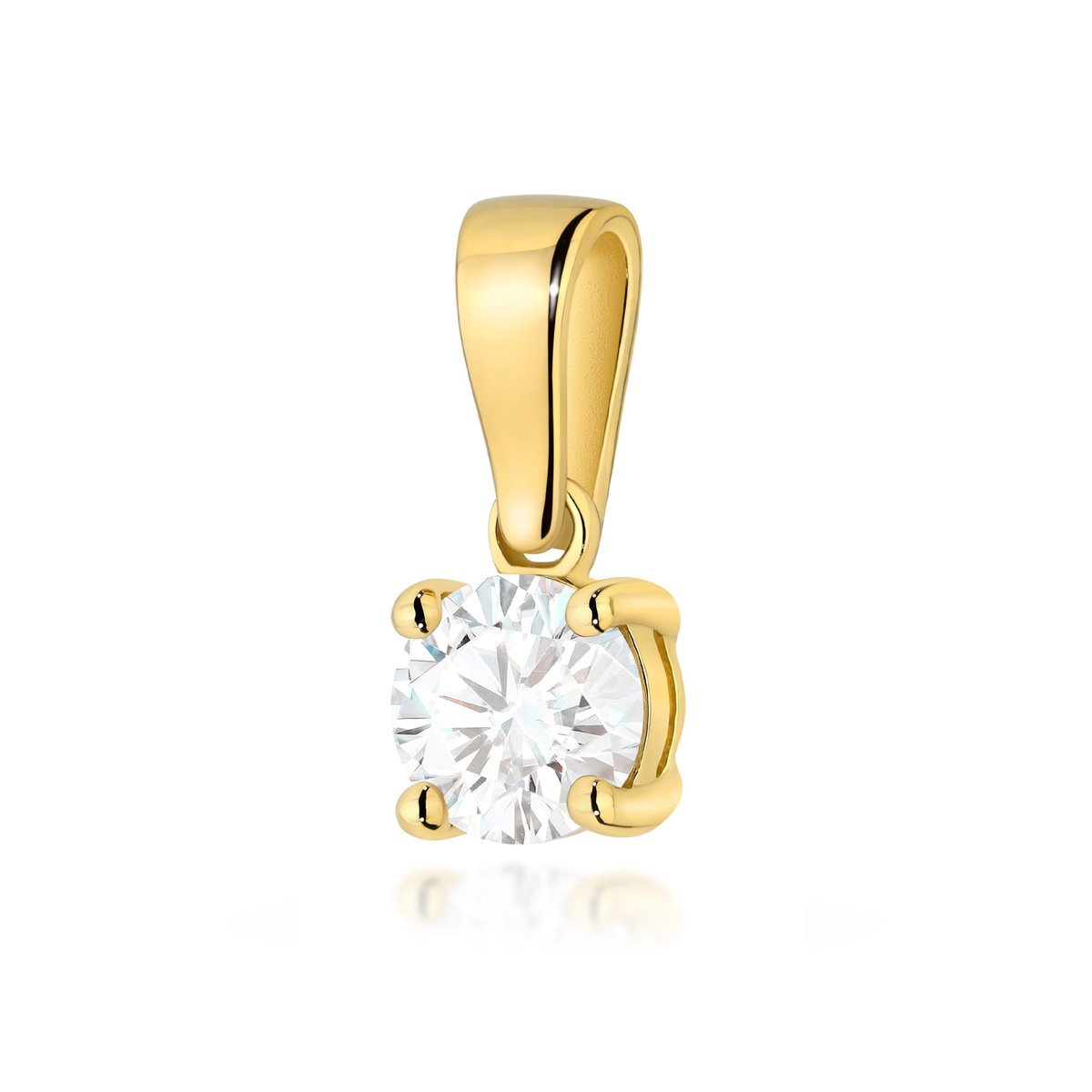 Złota zawieszka / wisiorek Diament Laboratoryjny 0,50ct żółte złoto pr. 585