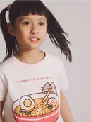 Koszulki dla dziewczynek - Reserved - T-shirt Pusheen - złamana biel - miniaturka - grafika 1