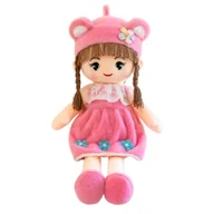 Lalki dla dziewczynek - Lalka szmacianka pluszowa różowa 45cm Leantoys - miniaturka - grafika 1