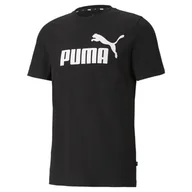 Koszulki sportowe męskie - Męska koszulka z logo Essentials PUMA Black - miniaturka - grafika 1