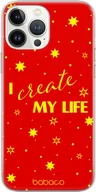 Etui i futerały do telefonów - Etui do Apple IPHONE 14 PRO Positive vibes 006 Babaco Nadruk pełny Czerwony - miniaturka - grafika 1