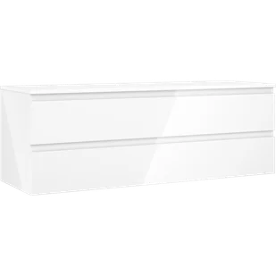 Mexen Orio szafka łazienkowa podumywalkowa 140 cm z blatem, 2 szuflady, biała połysk - 91A10-14047-2-BFFC00 - Szafki łazienkowe - miniaturka - grafika 1