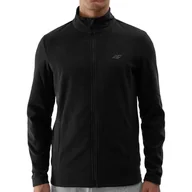 Bluzy sportowe męskie - Bluza 4F WSS24TFLEM17520S - czarna - miniaturka - grafika 1