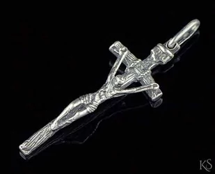 Srebrny Krzyżyk Papieski mały KR-13 925 - Biżuteria religijna - miniaturka - grafika 1