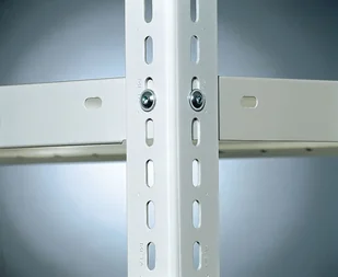 META Śrubowany regał półkowy FIX, maksymalne obciążenie 100 kg, 5 półek, wysokość 2000 mm 141079 - Szafy i regały magazynowe - miniaturka - grafika 2