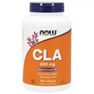 Suplementy naturalne - Now Foods CLA 800 mg - sprzężony Kwas Linolowy z oleju z Nasion Krokosza (180 kaps.) - miniaturka - grafika 1