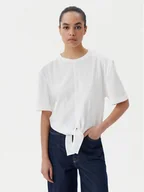 Koszulki i topy damskie - PINKO T-Shirt Tuca 105015 A2ID Biały Regular Fit - miniaturka - grafika 1