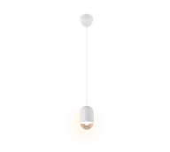 Lampy sufitowe - NARA R36311031 lampa wisząca biała 1xE27 minimalistyczna - miniaturka - grafika 1