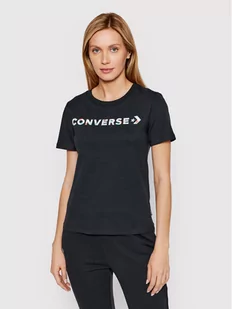 Converse T-Shirt Icon Play Floral 10023946-A01 Czarny Standard Fit - Koszulki sportowe damskie - miniaturka - grafika 1