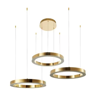 Lampa wisząca CIRCLE 60+60+60 LED złoty połysk na 1 podsufitce - DN924-60+60+60 gold - Step Into Design - Lampy sufitowe - miniaturka - grafika 1