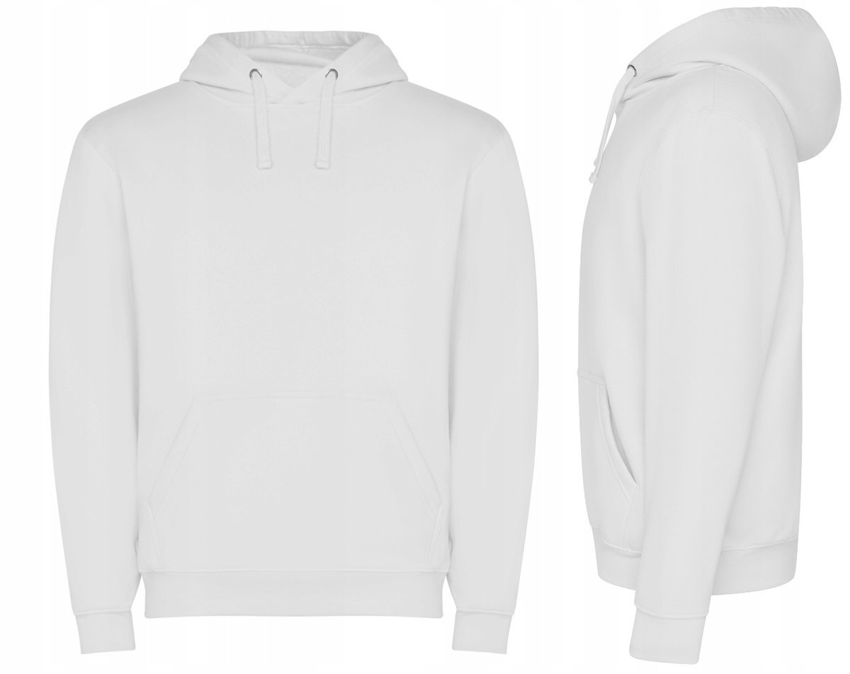 Bluza Dresowa z Kapturem Kangurka JAKOŚĆ ROLY Capucha SU1087 BIAŁA L