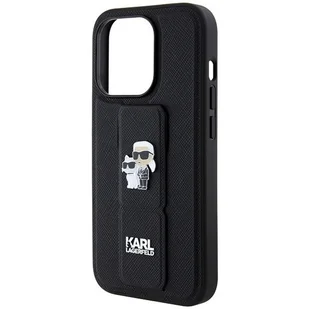 Etui Karl Lagerfeld KLHCP13XGSAKCPK Apple iPhone 13 Pro Max hardcase Gripstand Saffiano Karl&Choupette Pins czarny/black - Etui i futerały do telefonów - miniaturka - grafika 7