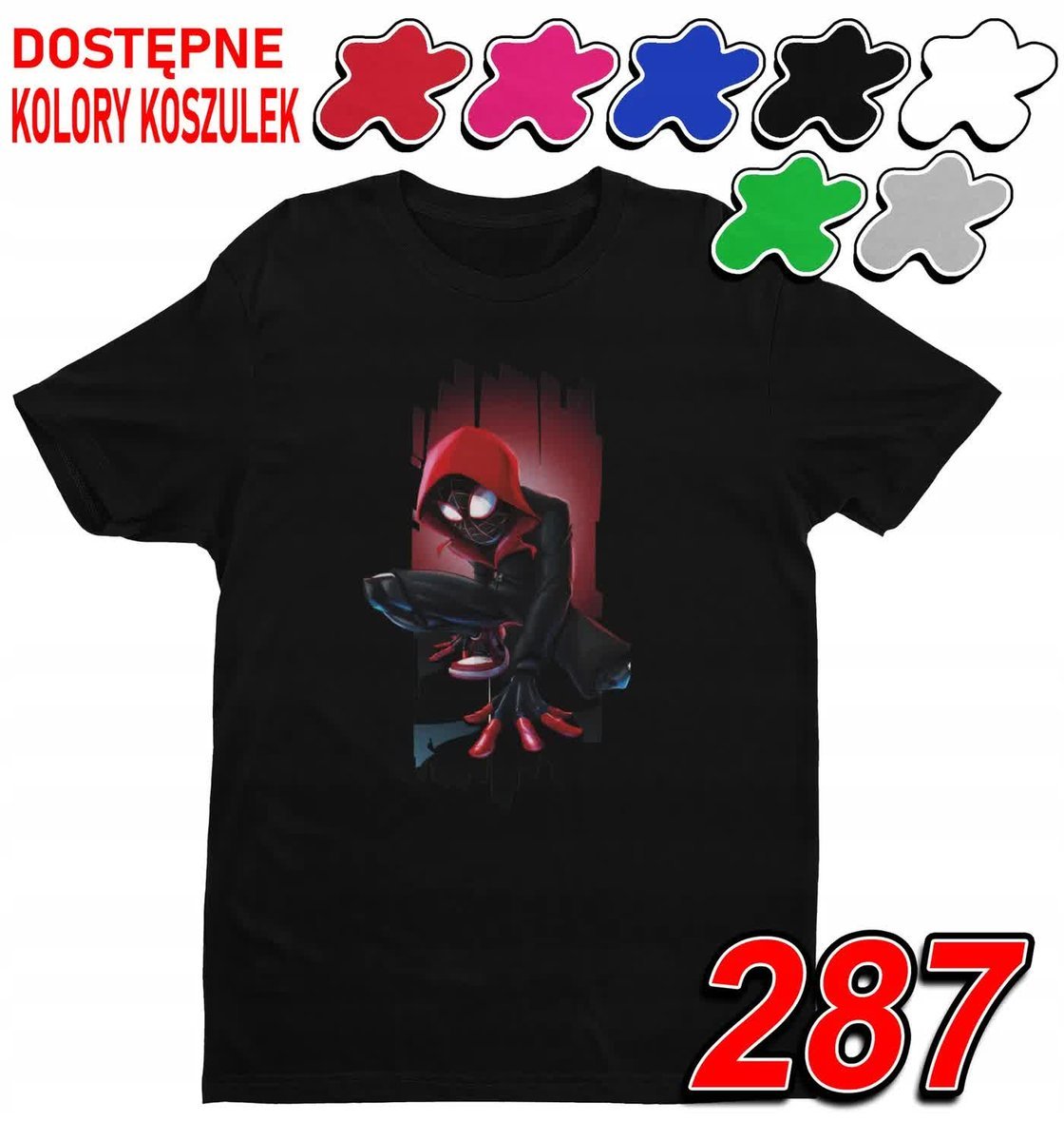 Dziecięca Koszulka Z Nadrukiem Avengers Spiderman Morales -M 134-140