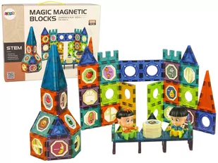 Klocki Magnetyczne Budowle 3D Zamek Diabelski Młyn 98 Elementów - Klocki - miniaturka - grafika 1