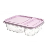 Pojemniki kuchenne - Orion Pojemnik DZIELONY do żywności, 2-częściowy, lunchbox, 0,75L 127122 - miniaturka - grafika 1